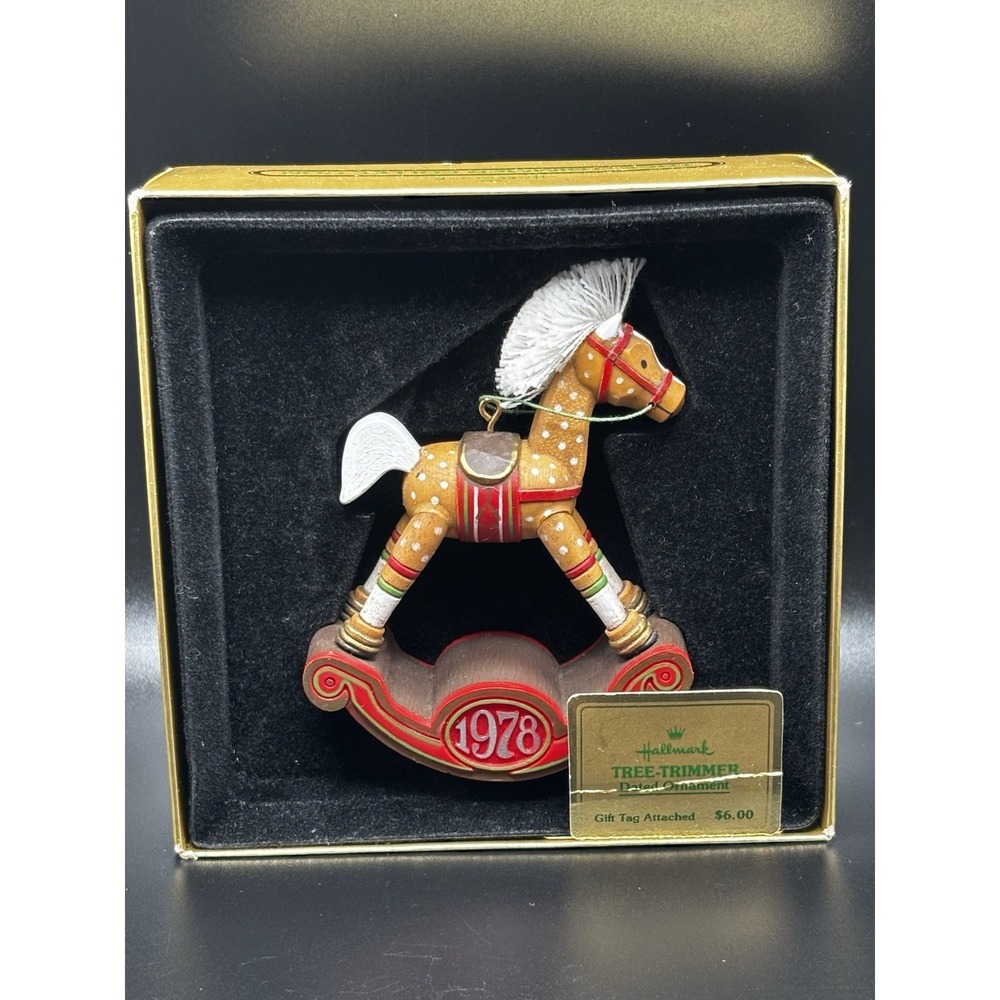 Vintage Hallmark 1978 Tree Trimmer Ornament Rocking Horse